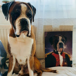 Der Admiral - Petfy Portrait Gemälde Tierportrait Hundeportrait Katzenportrait in Kleidung Uniform Anzug historisch klassisch adelig Barock Renaissance Haustierportrait in Kleidung nach Foto Fotovorlage auf Leinwand mit Holzrahmen gedruckt personalisierte Geschenkidee Haustier Haustierbesitzer Hund Katze Pferdeliebhaber Erinnerung Andenken Beileid an verstorbenen Hund Katze Haustier in Kleidung Uniform Haustierkunst Haustiergemälde Haustier gemalt