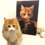 Der Feldwebel - Petfy Portrait Gemälde Tierportrait Hundeportrait Katzenportrait in Kleidung Uniform Anzug historisch klassisch adelig Barock Renaissance Haustierportrait in Kleidung nach Foto Fotovorlage auf Leinwand mit Holzrahmen gedruckt personalisierte Geschenkidee Haustier Haustierbesitzer Hund Katze Pferdeliebhaber Erinnerung Andenken Beileid an verstorbenen Hund Katze Haustier in Kleidung Uniform Haustierkunst Haustiergemälde Haustier gemalt