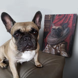 Die Königin - Petfy Portrait Gemälde Tierportrait Hundeportrait Katzenportrait in Kleidung Uniform Anzug historisch klassisch adelig Barock Renaissance Haustierportrait in Kleidung nach Foto Fotovorlage auf Leinwand mit Holzrahmen gedruckt personalisierte Geschenkidee Haustier Haustierbesitzer Hund Katze Pferdeliebhaber Erinnerung Andenken Beileid an verstorbenen Hund Katze Haustier in Kleidung Uniform Haustierkunst Haustiergemälde Haustier gemalt