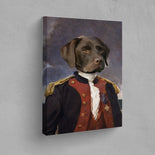 Der Admiral - Petfy Portrait Gemälde Tierportrait Hundeportrait Katzenportrait in Kleidung Uniform Anzug historisch klassisch adelig Barock Renaissance Haustierportrait in Kleidung nach Foto Fotovorlage auf Leinwand mit Holzrahmen gedruckt personalisierte Geschenkidee Haustier Haustierbesitzer Hund Katze Pferdeliebhaber Erinnerung Andenken Beileid an verstorbenen Hund Katze Haustier in Kleidung Uniform Haustierkunst Haustiergemälde Haustier gemalt