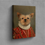 Der Botschafter - Petfy Portrait Gemälde Tierportrait Hundeportrait Katzenportrait in Kleidung Uniform Anzug historisch klassisch adelig Barock Renaissance Haustierportrait in Kleidung nach Foto Fotovorlage auf Leinwand mit Holzrahmen gedruckt personalisierte Geschenkidee Haustier Haustierbesitzer Hund Katze Pferdeliebhaber Erinnerung Andenken Beileid an verstorbenen Hund Katze Haustier in Kleidung Uniform Haustierkunst Haustiergemälde Haustier gemalt