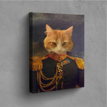 Der Feldwebel - Petfy Portrait Gemälde Tierportrait Hundeportrait Katzenportrait in Kleidung Uniform Anzug historisch klassisch adelig Barock Renaissance Haustierportrait in Kleidung nach Foto Fotovorlage auf Leinwand mit Holzrahmen gedruckt personalisierte Geschenkidee Haustier Haustierbesitzer Hund Katze Pferdeliebhaber Erinnerung Andenken Beileid an verstorbenen Hund Katze Haustier in Kleidung Uniform Haustierkunst Haustiergemälde Haustier gemalt
