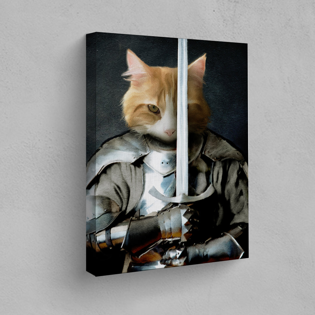 Der Ritter - Petfy Portrait Gemälde Tierportrait Hundeportrait Katzenportrait in Kleidung Uniform Anzug historisch klassisch adelig Barock Renaissance Haustierportrait in Kleidung nach Foto Fotovorlage auf Leinwand mit Holzrahmen gedruckt personalisierte Geschenkidee Haustier Haustierbesitzer Hund Katze Pferdeliebhaber Erinnerung Andenken Beileid an verstorbenen Hund Katze Haustier in Kleidung Uniform Haustierkunst Haustiergemälde Haustier gemalt